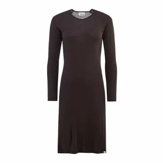 Nattkjole i ull med silke, litt a-fasong - Kaffe