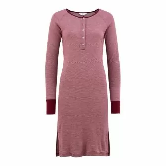 Nattkjole i ull med silke m/knapper