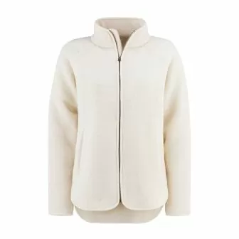 Jakke i ullfleece til dame