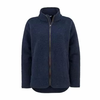 Jakke i ullfleece til dame