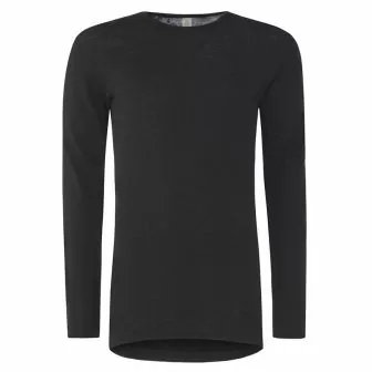 Ulltrøye herre, ull med silke - Svart