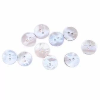 10 stk Perlemorknapp natur